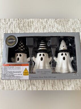 Becki Owens Ceramic LED Ghost Trio - White 🦋